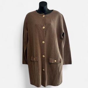 J. Crew Brown Cape with Gold Buttons
